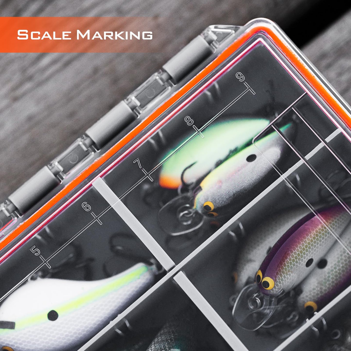 KastKing HyperSeal Waterproof Tackle Box, Waterproof 3600 and 3700 Tackle Trays, Fishing Tackle Box Organizer with Removable Dividers, Lure Box and Terminal Tackle Storage