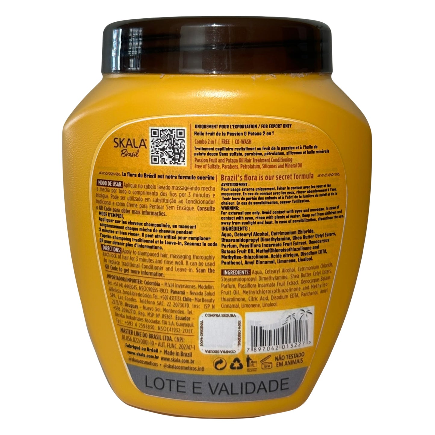 Skala Maracuja Passion Fruit, 2 Pack (1000g each) - Vegan, Cruelty-Free, Silicone, Sulfate & Paraben Free - Brazilian Moisturizing & Nourishing Formula for Curls