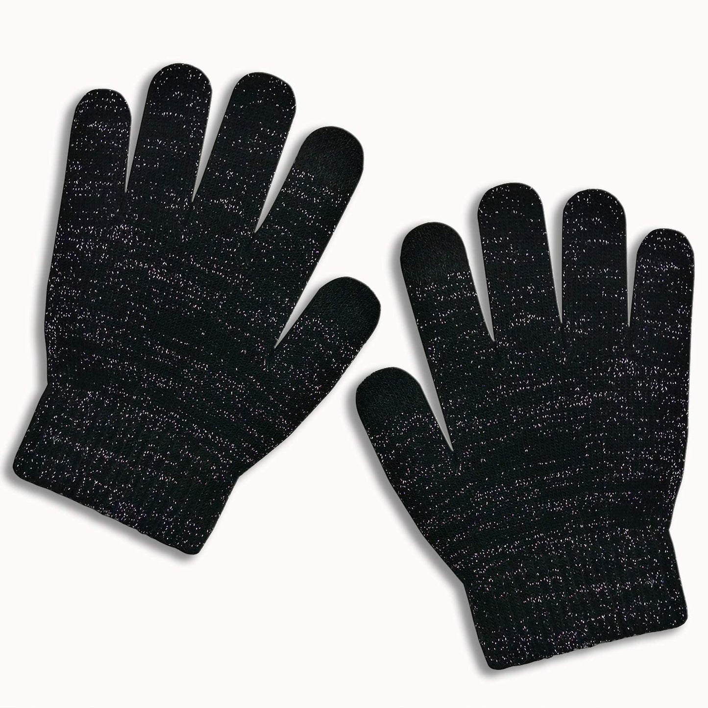 Evridwear Kids Winter Gloves for Toddler Girls and Boys, Touchscreen Knitted Warm Stretch Mittens 3 Pairs for Cold Weather