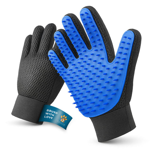 Tailio Cat & Dog Grooming Gloves for Shedding – Efficient Pet Grooming Gloves 2-in-1 Deshedding Brush & Massage Mitt | Perfect for Long and Short Hair (1 Pair)