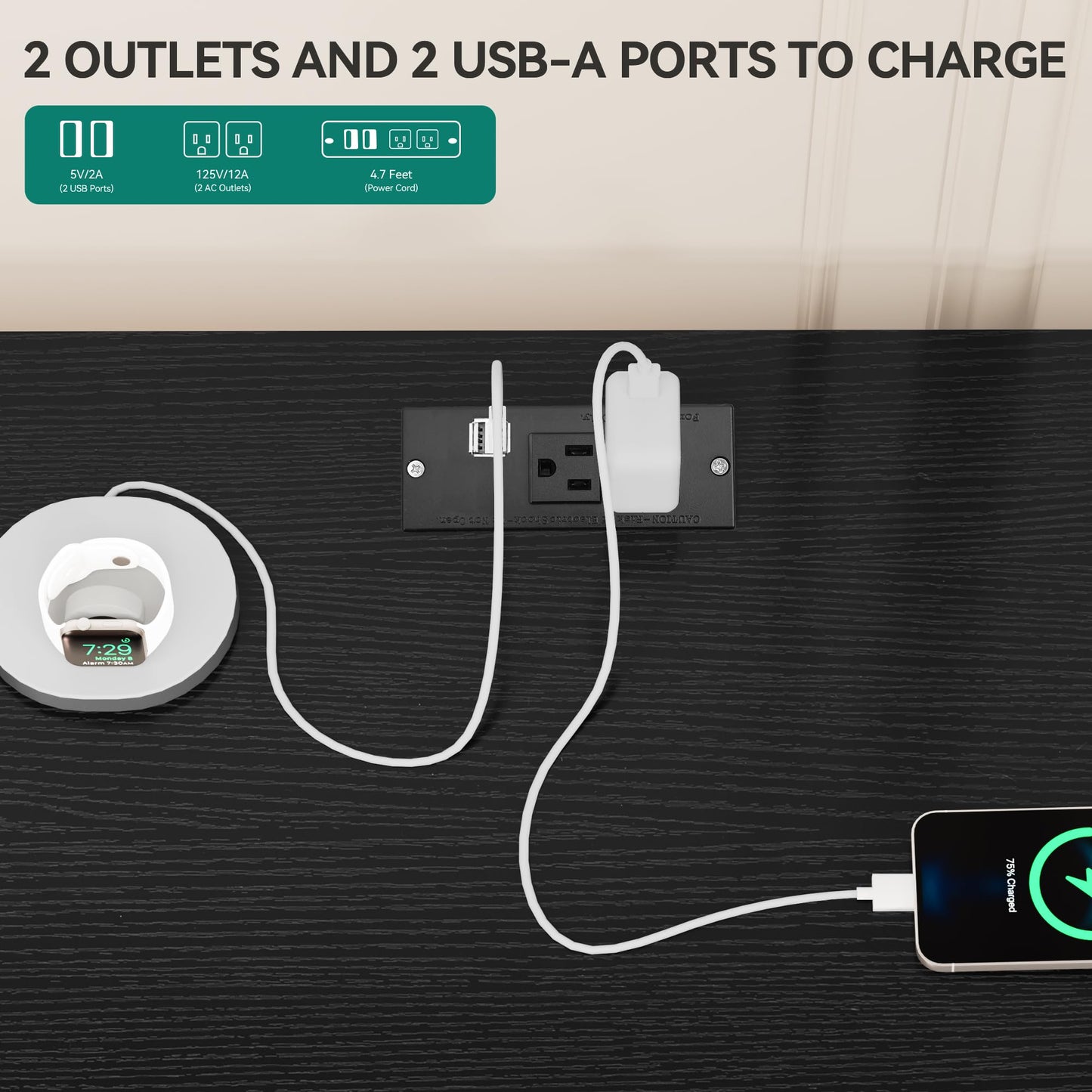 YITAHOME TV Stand with Charging Station, Dresser TV Stand for 55'', 10 Drawer Dresser for Room, Media TV Console Table with Side Pockets & Hooks, Storage Fabric Drawer Unit for Room