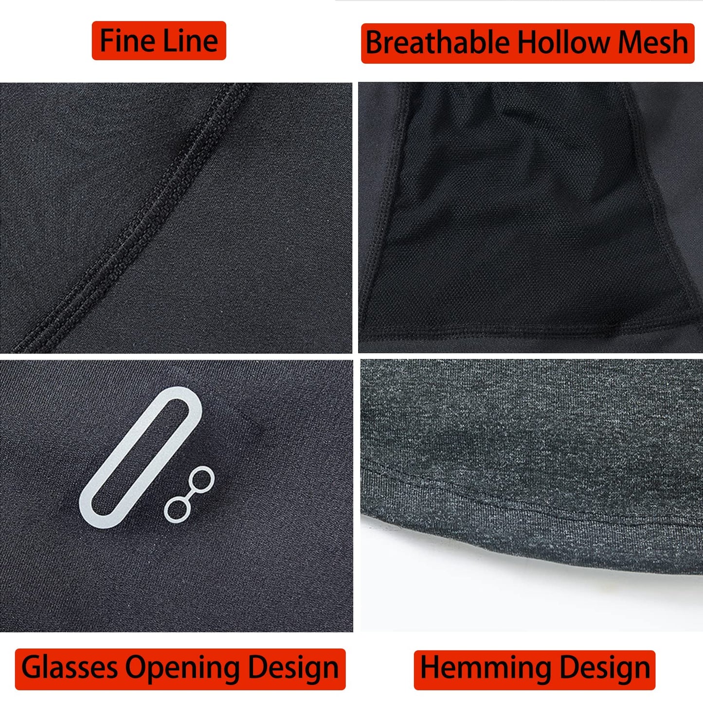 weilaike Cold Weather Balaclava Ski Mask, Water Resistant Windproof Fleece Thermal Face Mask, Moisture Wicking with Performance Soft(Black+Gray)