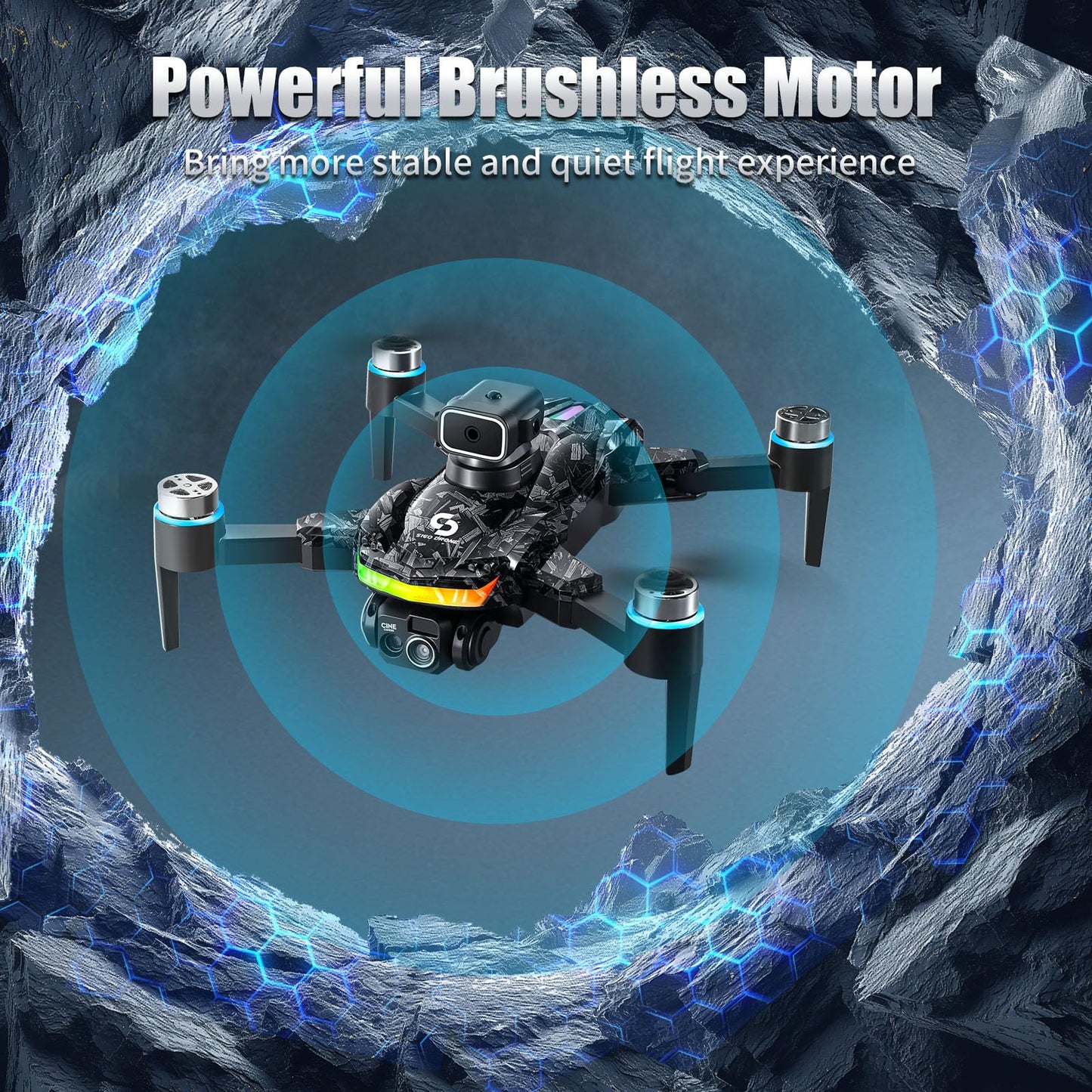 Remote with Screen Drone with Camera for Adult,1080P RC Drone with Flashing Lights,Smart Obstacle Avoidance FPV for Beginners with 8G Flashdrive and Card Reader