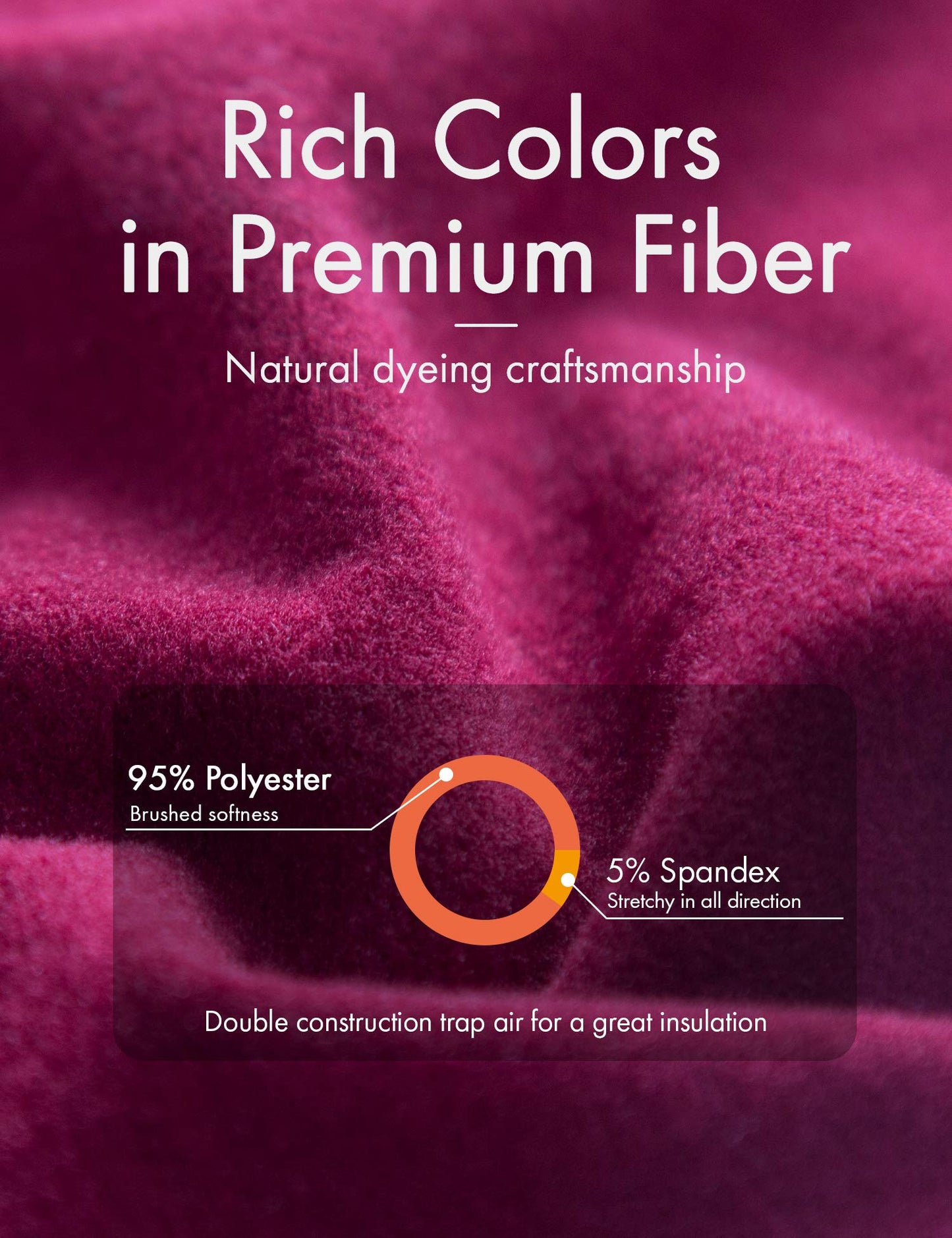 Subuteay Thermal Tops Fleece Lining Long Sleeve Thermal Shirt Womens Wine XX-Large