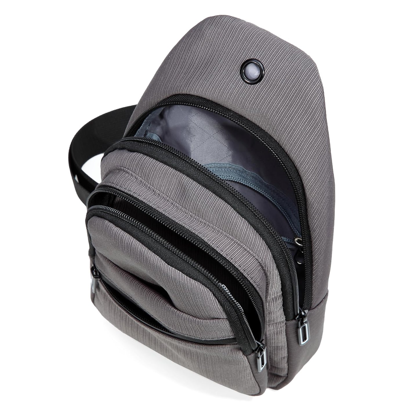 EVANCARY Small Sling Bag for Women Men, Chest Daypack Crossbody Backpack for Travel Sports Running Hiking Grey