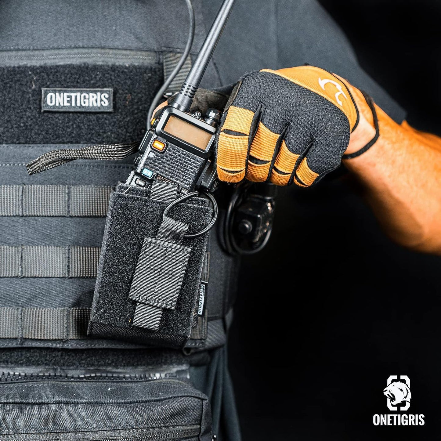 OneTigris Shooting Gloves for Men - Touchscreen Shooting Gloves Airsoft Gear Paintball Gloves Motorcycle Gloves for Men Hiking Hunting Fighting Outdoor Winter, Brown, Small