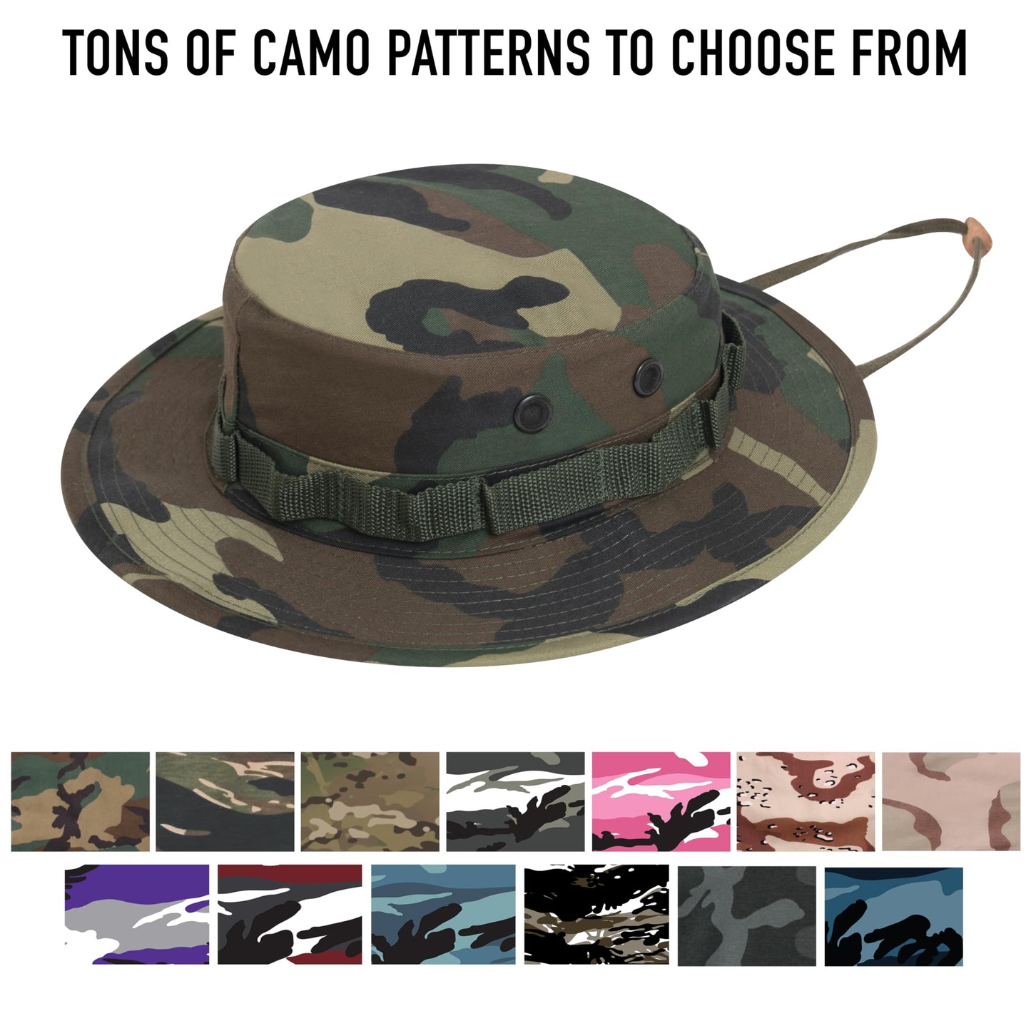 Rothco Camo Boonie Hat - Ultimate Sun Defense for Outdoor Adventures - Midnight Blue Camo – 7