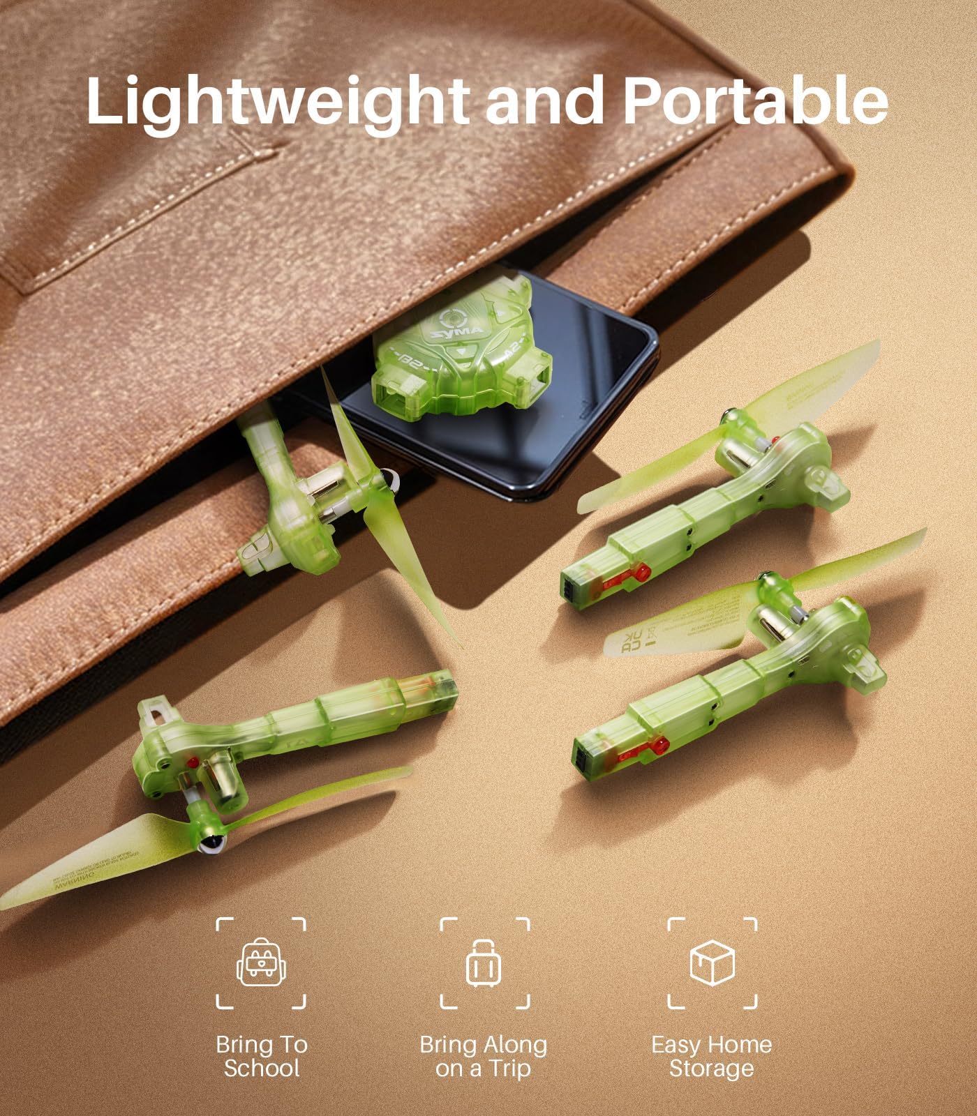 SYMA Kids Drone with 7-Color LED Light, X440 Indoor Drone for Adults with Altitude Hold, 360°Flip Lightweight RC Helicopter, 2 Batteries Easy to Fly Gift for Kids Beginners