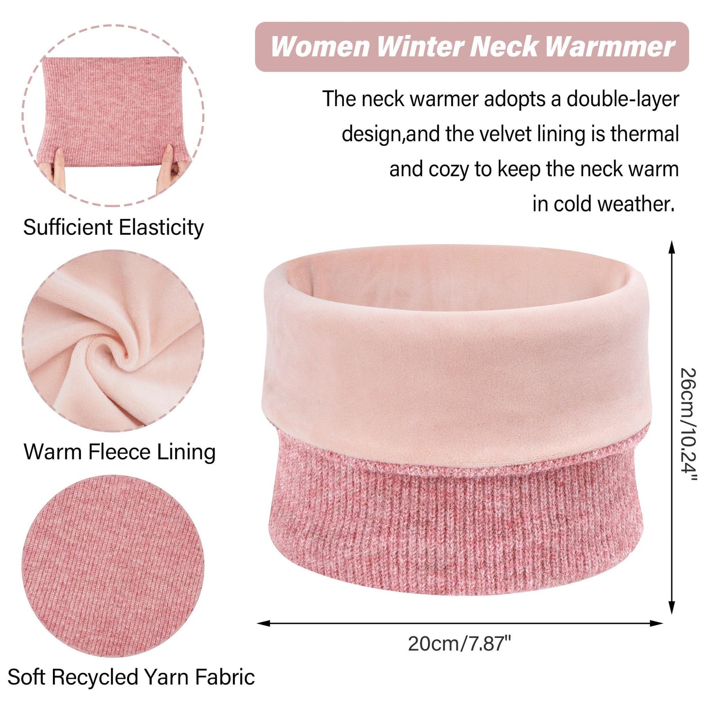 ZASFOU Womens Winter Beanie Hats Neck Scarf Warmer Touchscreen Gloves Set Warm Knit Skull Caps Gifts for Women