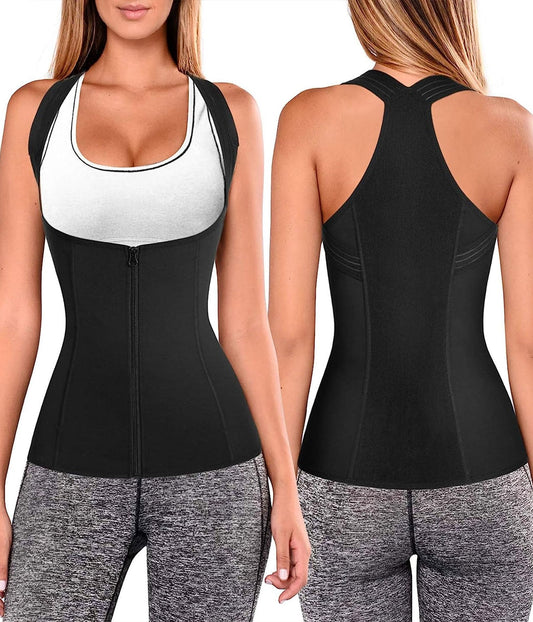 URSEXYLY Women Back Braces Posture Corrector Waist Trainer Vest Tummy Control Body Shaper for Spinal Neck Shoulder and Upper Back Support (L, Black)