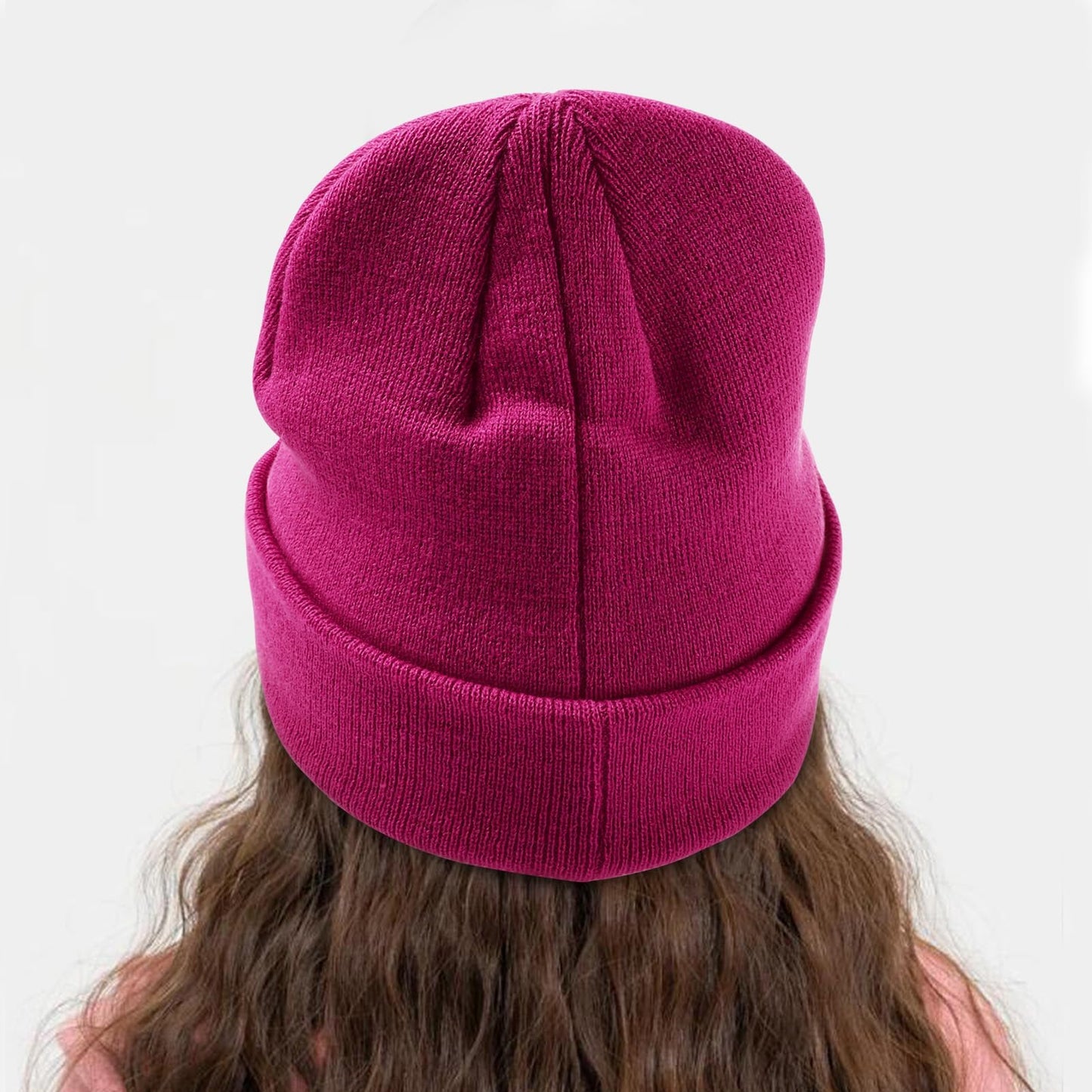 Women's Cat Beanie Knitted Winter Hats for Women Girls with Novelty Socks Cute Cat Lover Gifts Funny Cat Mom Gifts Hot Pink