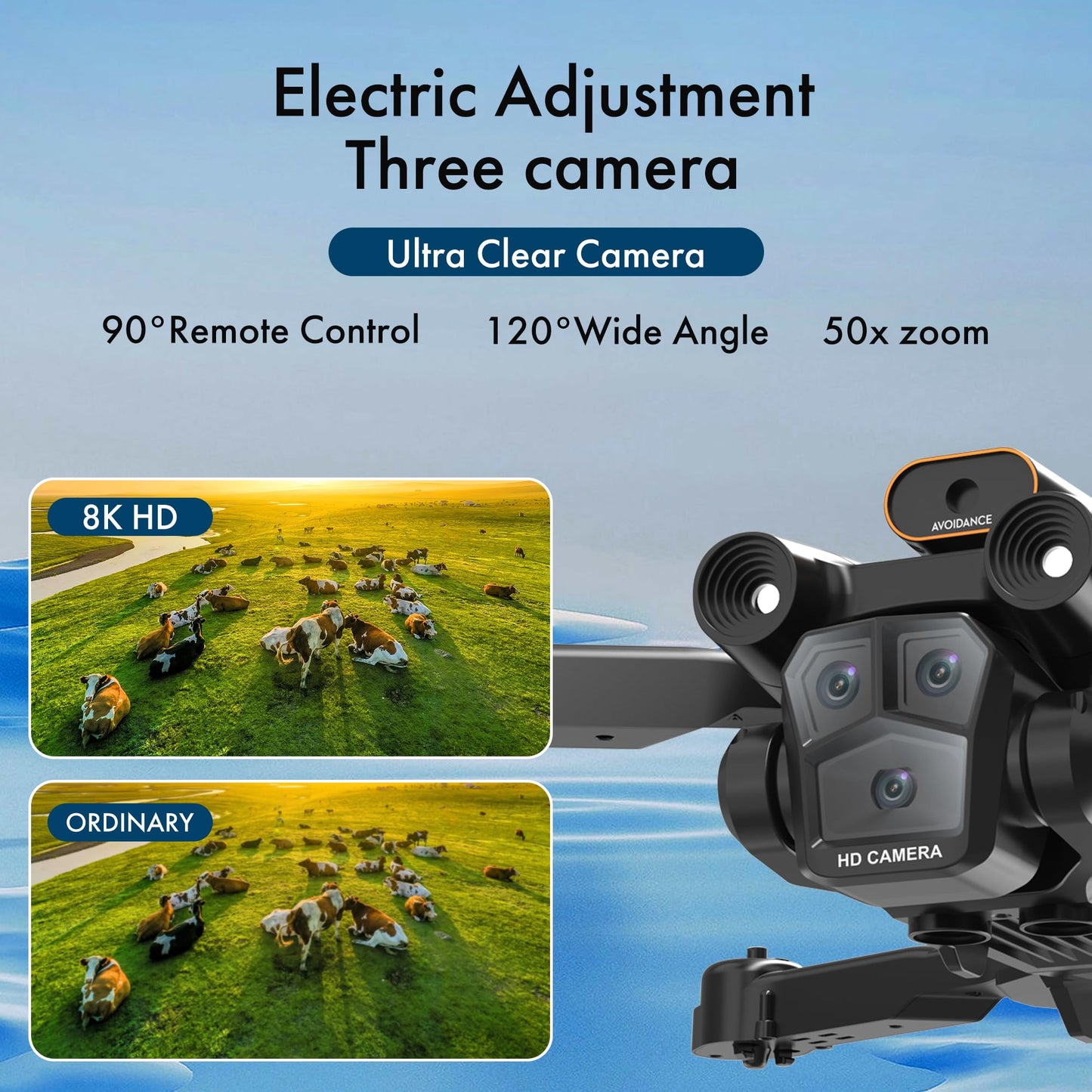 TIMEONIA C12 Foldable Drone with 1080p Camera, HD Dual Camera Remote Control Quadcopter with 4-Way Obstacle Avoidance, Altitude Hold and Adjustment, Headless Mode, 360° Flip, Designed for Beginners and Kids