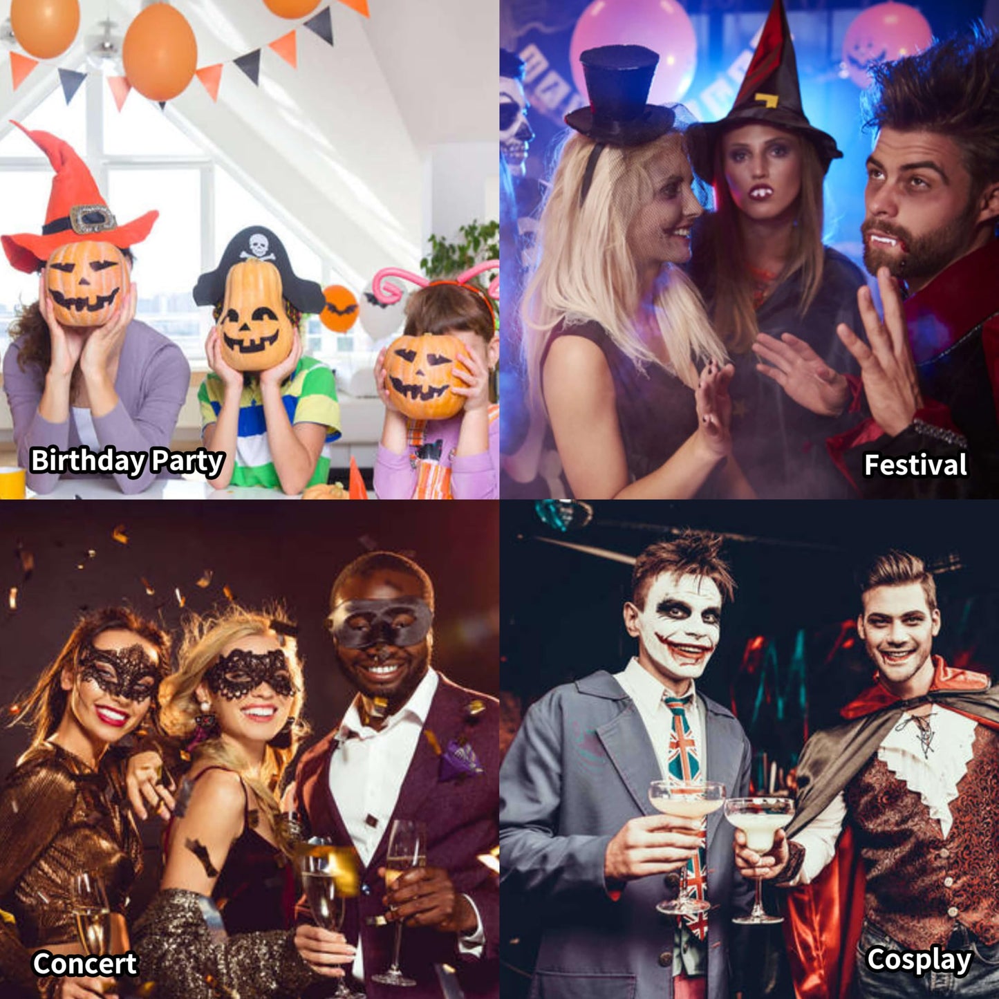 Paminify Halloween Body Glitter Gel,Black White Skull Pumpkin Professional Vibrant Music Festival Party Rave Accessories,Sparking Chunky Face Glitter Paint Makeup for Women and Kids