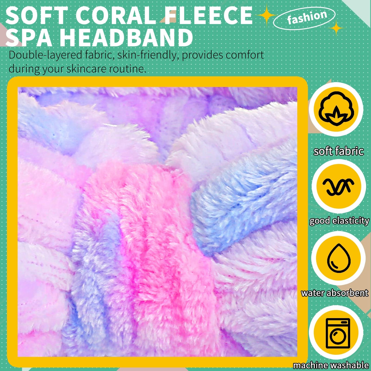 WSYUB Headband for Washing Face, Spa Headband,Makeup Headband for Stuff Gift Sleep Over Girls Night and Spa Day,Face Wash Headband