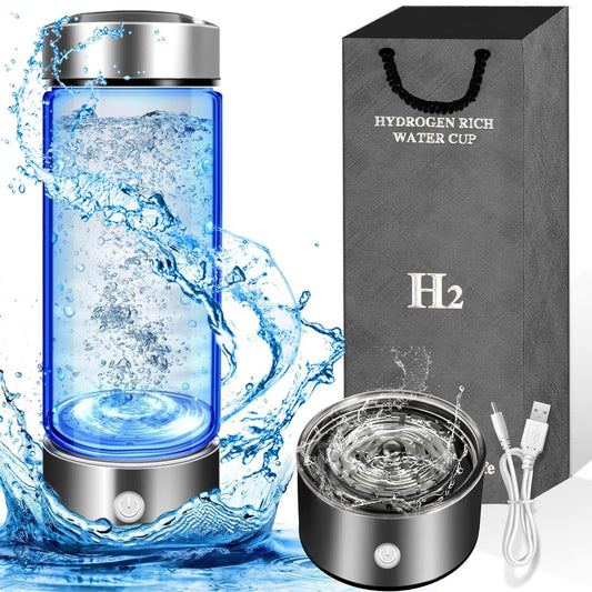 Hydrogen Water Bottle,Rechargeable Hydrogen Water Bottle Generator, Portable Hydrogen Water Ionizer Machine for Sports & Outdoors