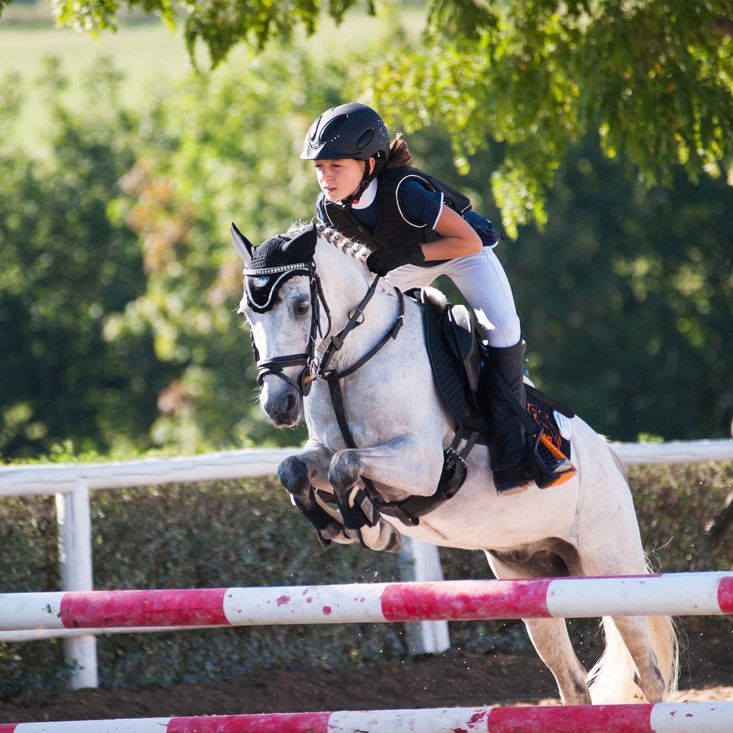 ChinFun Kids Horse Riding Gloves, Children Equestrian Gloves Premium Color-Contrasted, Summer Winter Boys Girls Youth Biking Skiing Gardening Black Size M 8-10