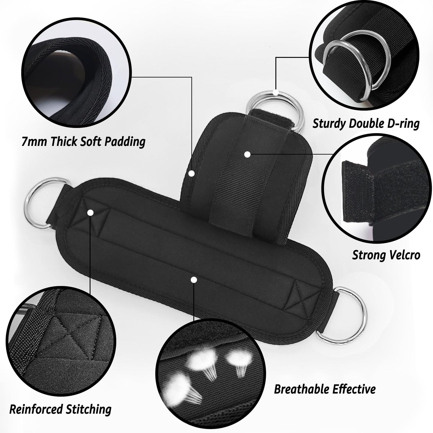 Anemeeoke Fitness Ankle Straps for Cable Machine Women, Pink