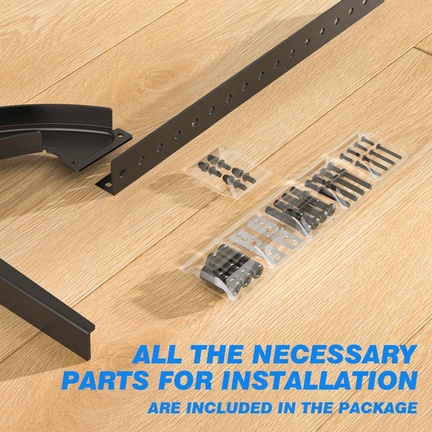 Rfiver Universal Table Top TV Stand Base TV Legs with Height Adjustment fits Most 32-55 Inch LCD LED Flat Screen TVs, Max VESA 800x400 mm, TV Feet Mount Holds up to 88 lbs, Black