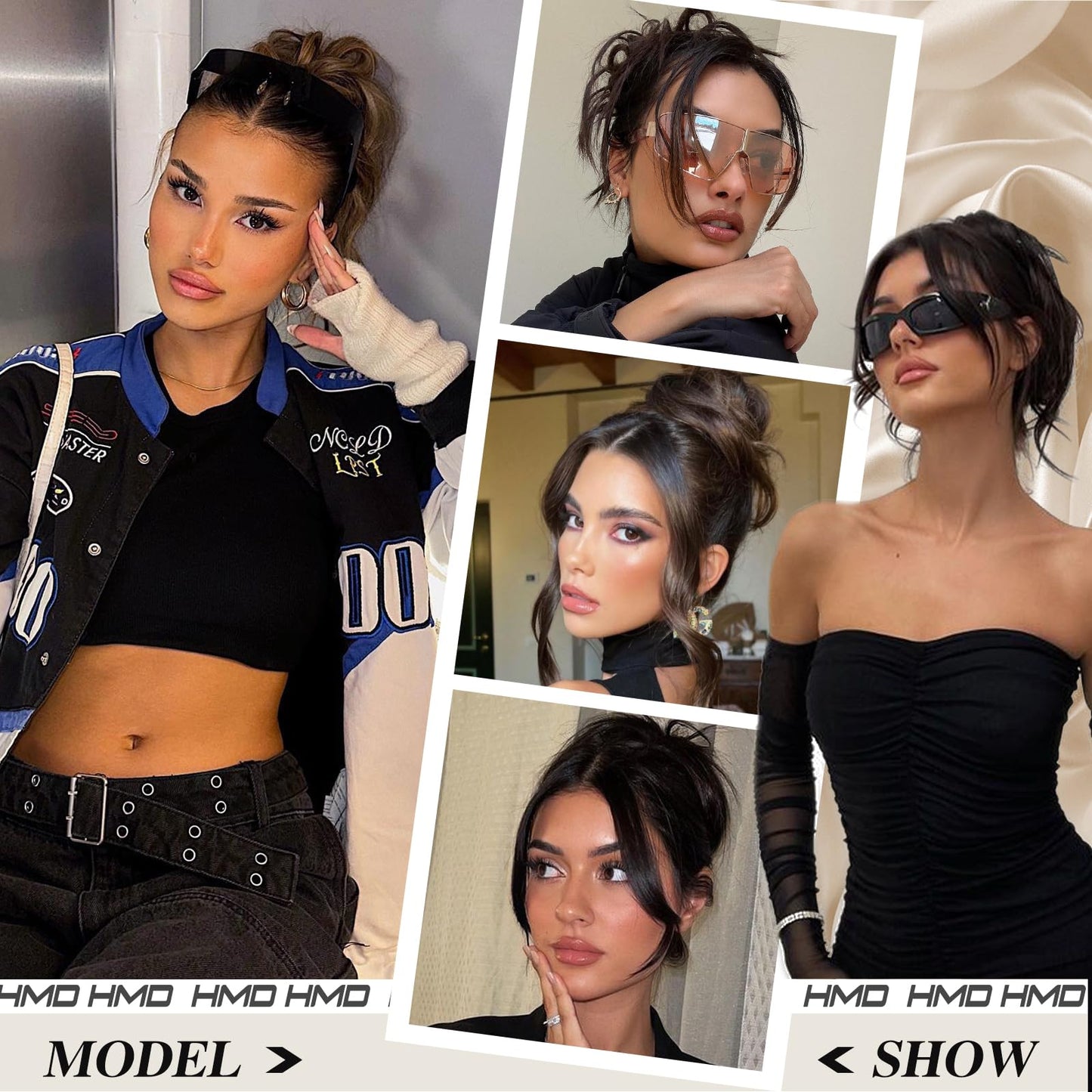 HMD Tousled Updo Messy Bun Hair Piece Hair Extension Ponytail With Elastic Rubber Band Updo Extensions Hairpiece Synthetic Hair Extensions Scrunchies Ponytail Hairpieces for Women