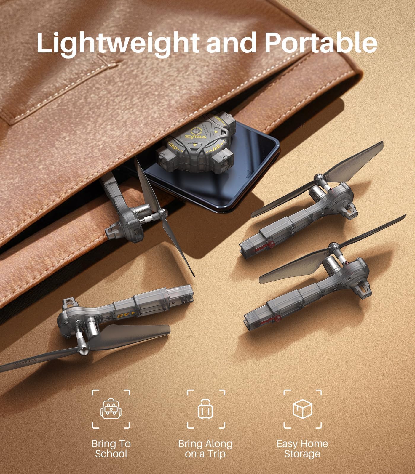 Drones for Kids, SYMA X440 RC Helicopter Drone with Detachable Arms with 7-Color Light Switching, 16 Stunts, 2 Batteries and Altitude Hold, Remote Control Toys for Boys Girls