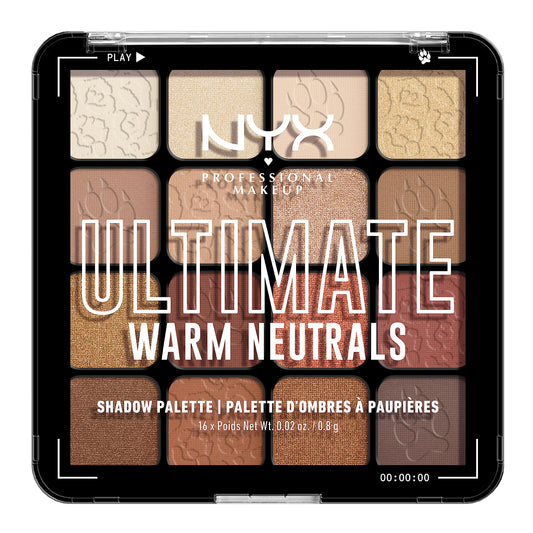NYX PROFESSIONAL MAKEUP, Ultimate Shadow Palette, Eyeshadow Palette - Warm Neutrals