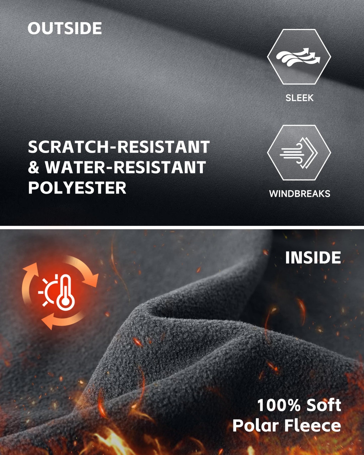 ISEEGZ Fleece Lined Pants for Men Mens Winter Joggers Sweatpants Active Track Workout Running Pants with Deep Pockets