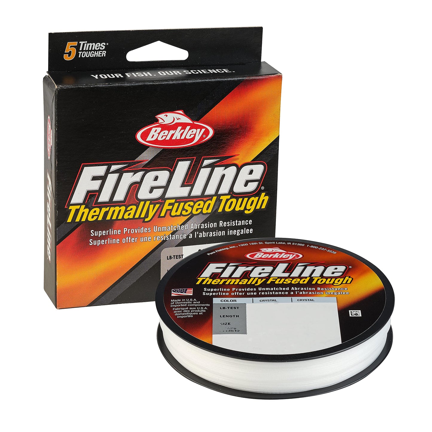 Berkley FireLine® Superline, Crystal, 4lb | 1.8kg, 125yd | 114m Fishing Line, Suitable for Freshwater Environments