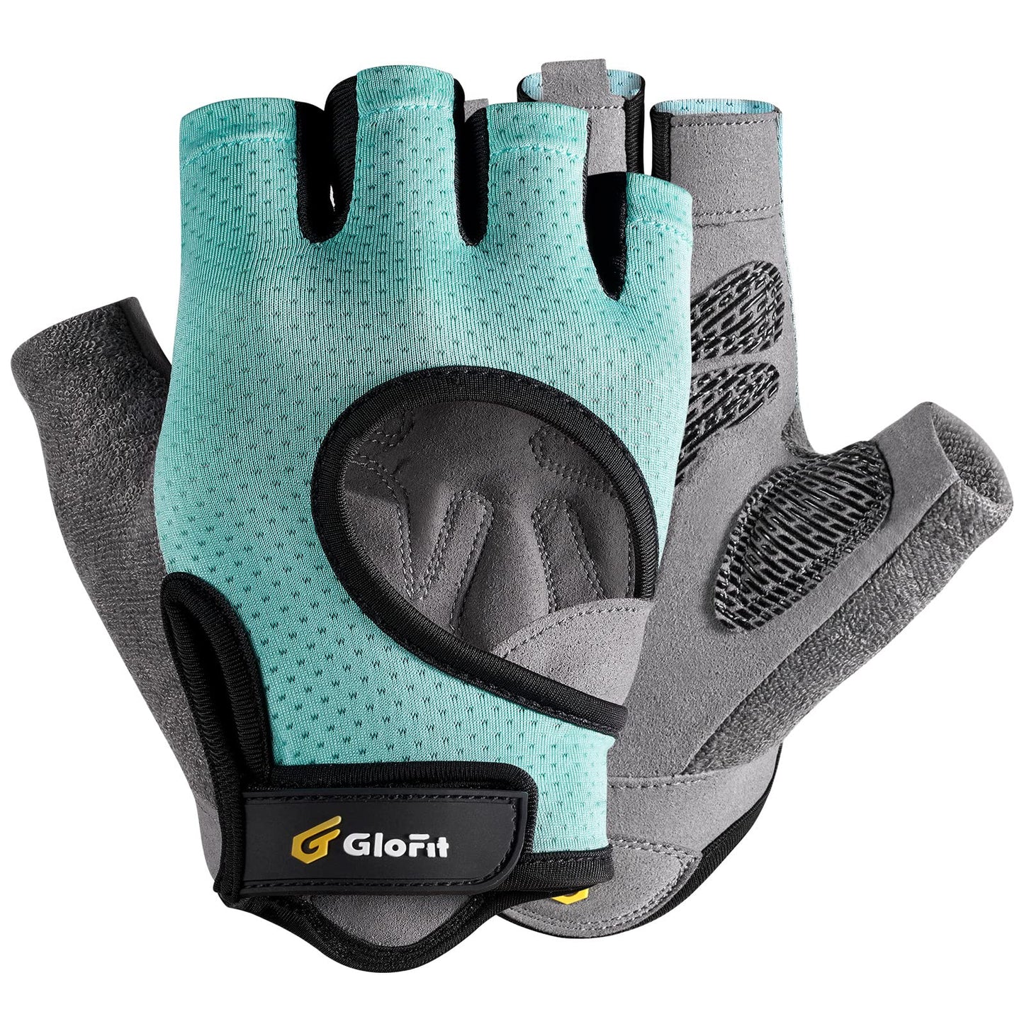 Glofit Workout Gloves for Women Men, Lightweight Weight Lifting Glove Breathable Fingerless Gym Gloves, Exercise, Fitness, Training, Cycling