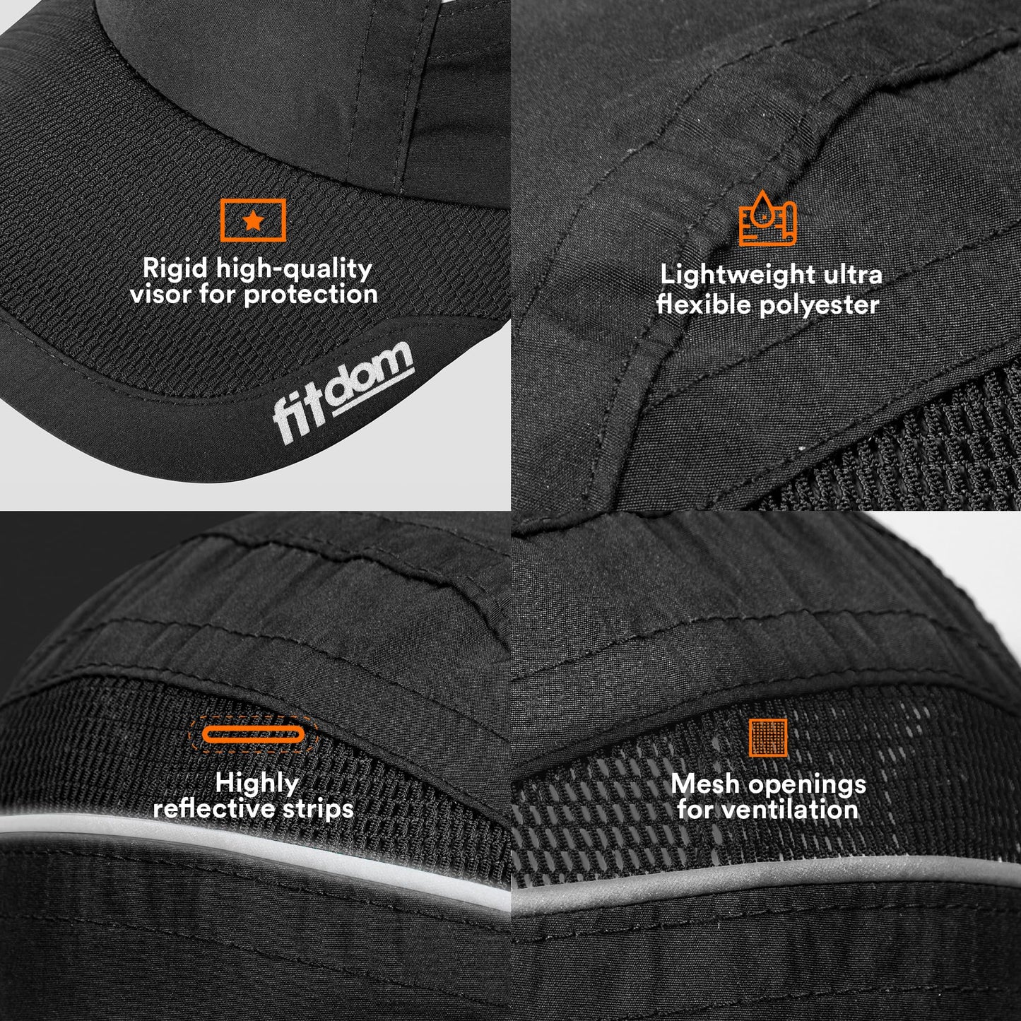 Fitdom Lightweight All Sports Cap Perfect Hat for Running, Hiking, Tennis, Golf & More