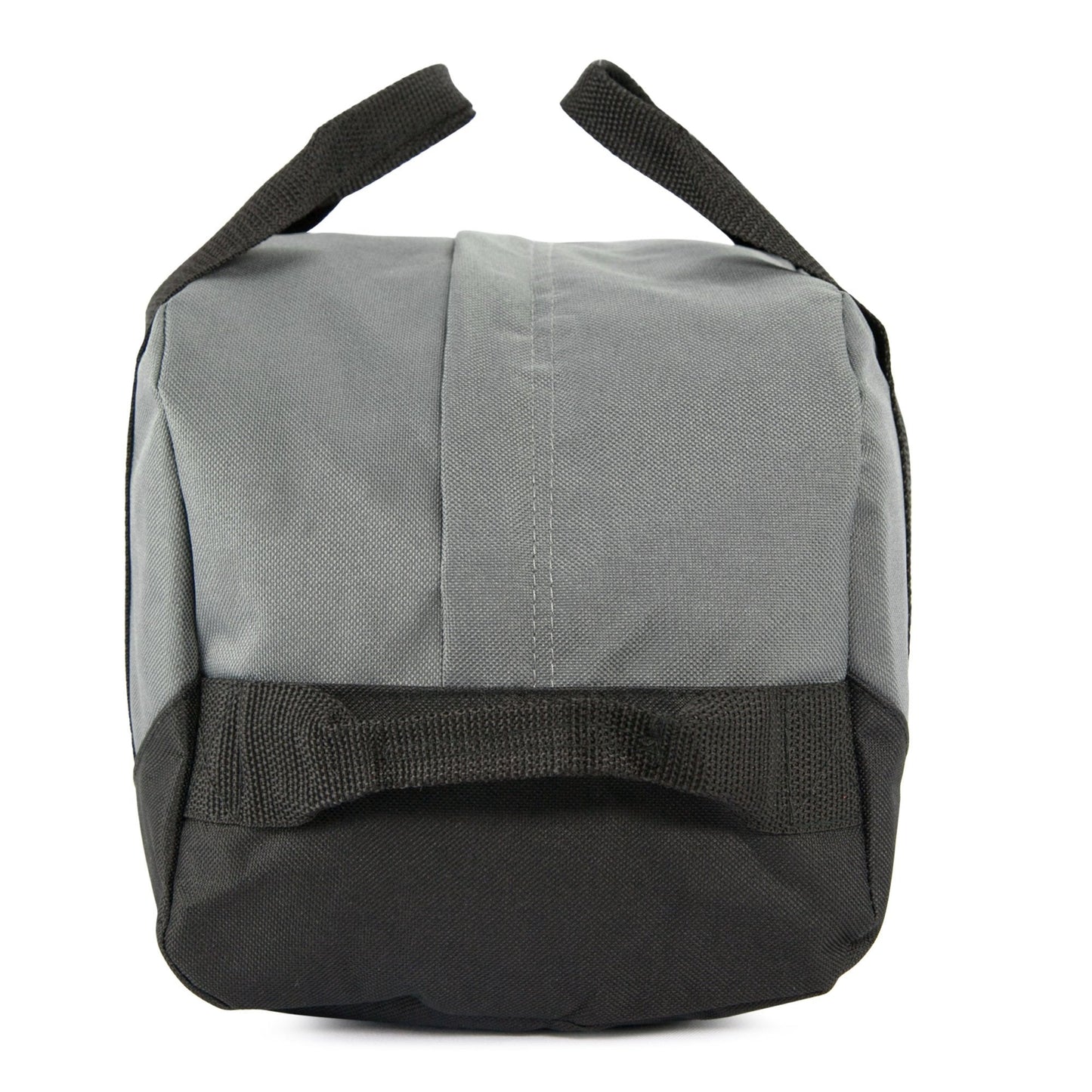 12" Mini Two Tone Duffle Bag in Gray and Black