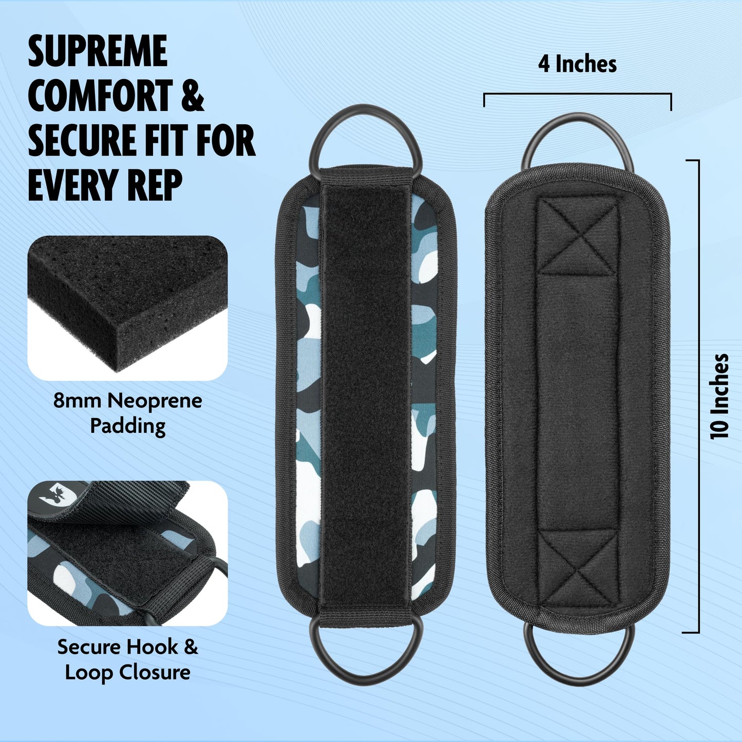 DMoose ankle straps for cable machines - One Size Fit with Premium Padding, ankle bands for working out, kickback, Booty Workouts, Leg Extension, Hip Abductors