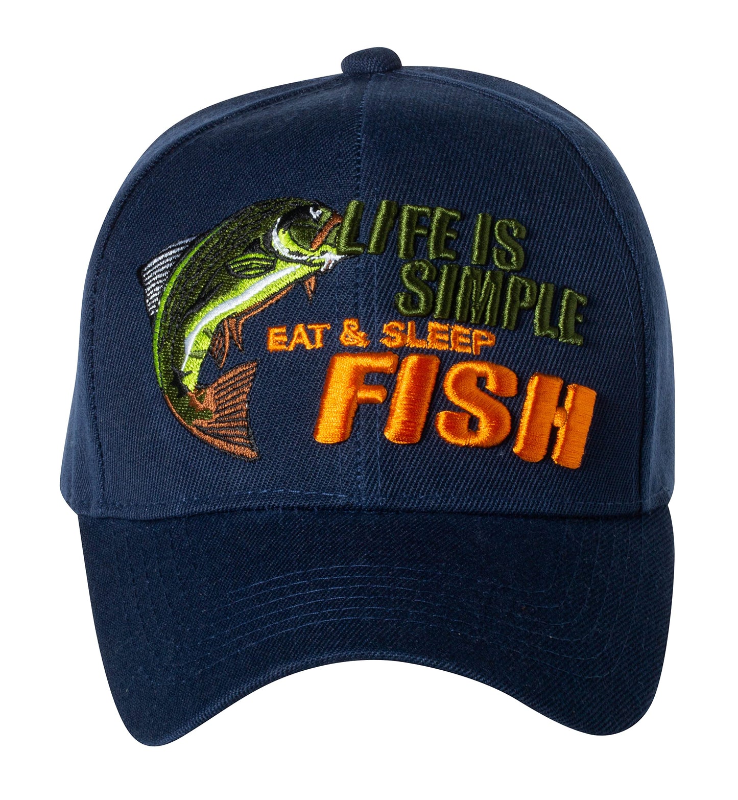 Life is Simple - Eat, Sleep, Fish Blue Hat - Funny Fishing Gift