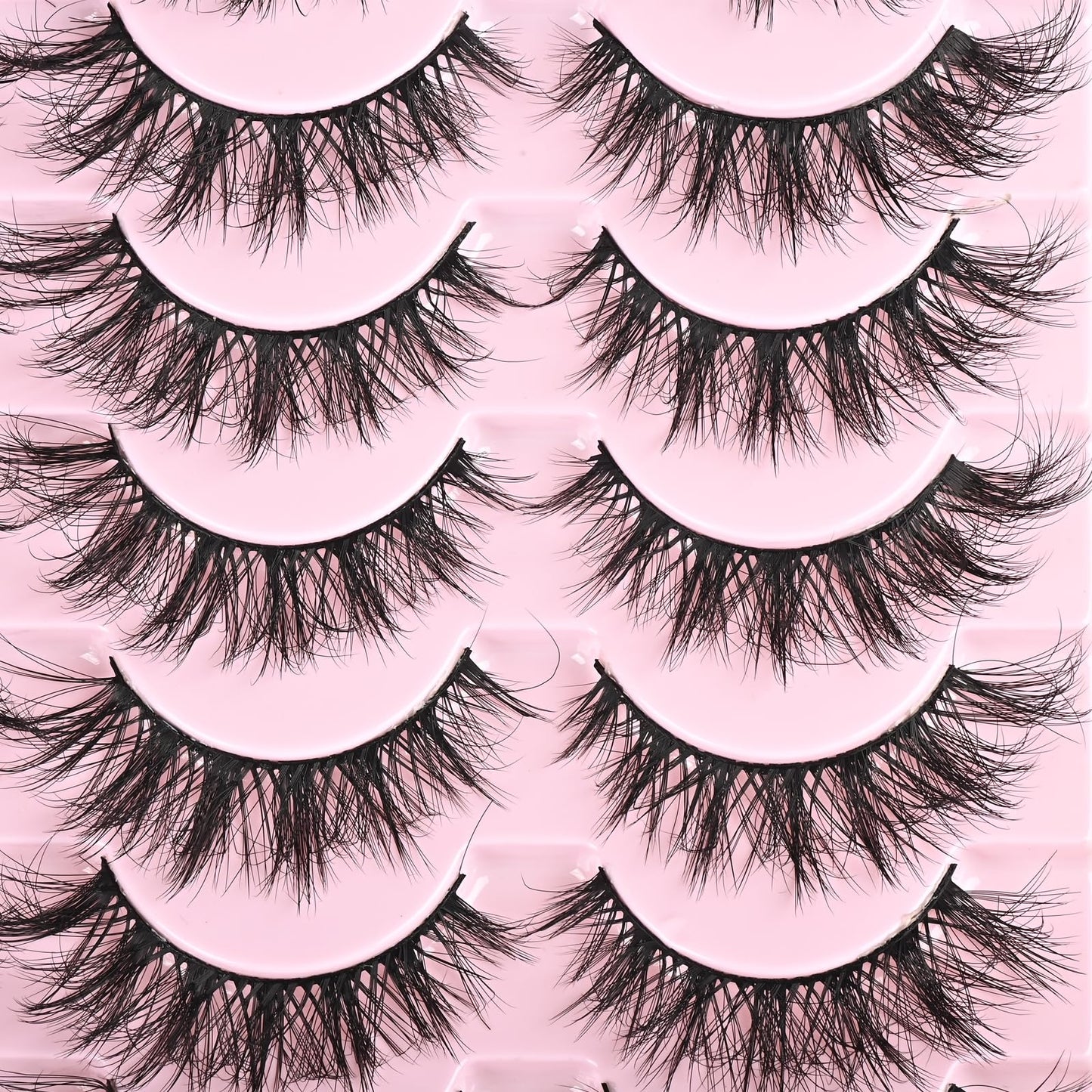 FARRED Cat Eye Lashes Short Natural Eyelashes 15mm Fluffy Wispy Strip Eyelash 14 Pairs Cute Natural Fake Lashes Packs Small Full pestañas Set (F10 | 9-15mm)
