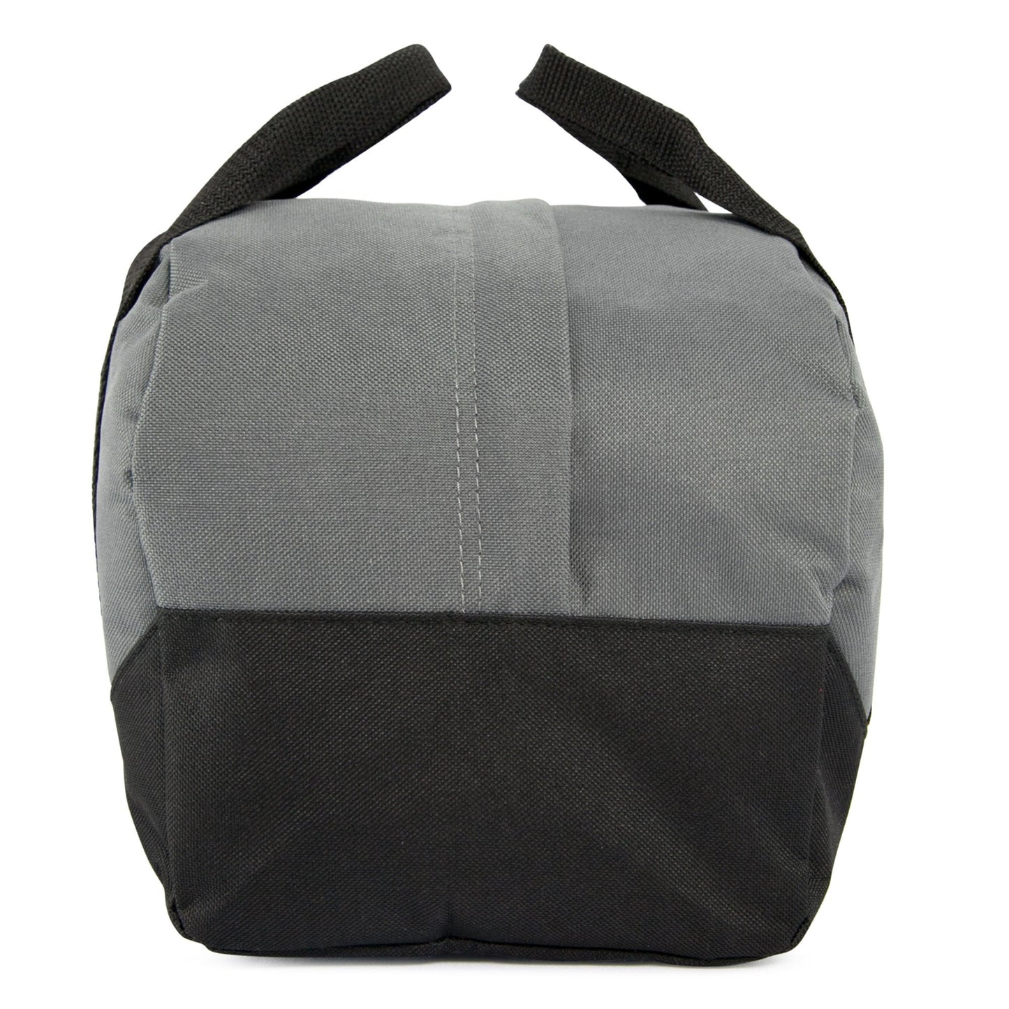 12" Mini Two Tone Duffle Bag in Gray and Black