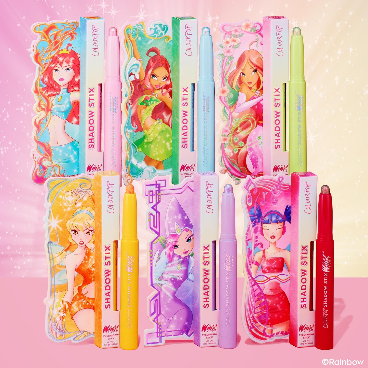 ColourPop Winx Club Shadow Stix - Multichrome Eyeshadow Stick with Long-Lasting Color - Multi-Use Cream Makeup with a Built-In Sharpener & Precise Tip for Easy Application - Static Sphere (0.05 oz)