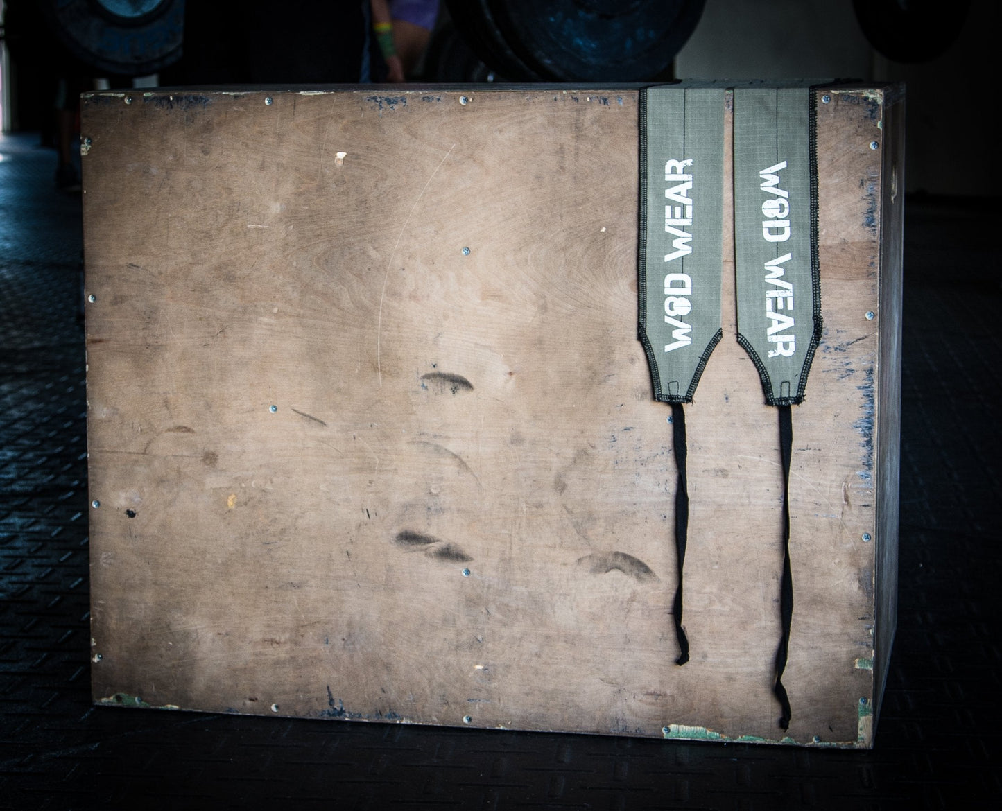 WOD Wear Wrist Wraps for Powerlifting, Strength Training, Bodybuilding, Cross Training, Olympic Weightlifting, Yoga Support - One Size Fits All (Olive/Black Stitch)