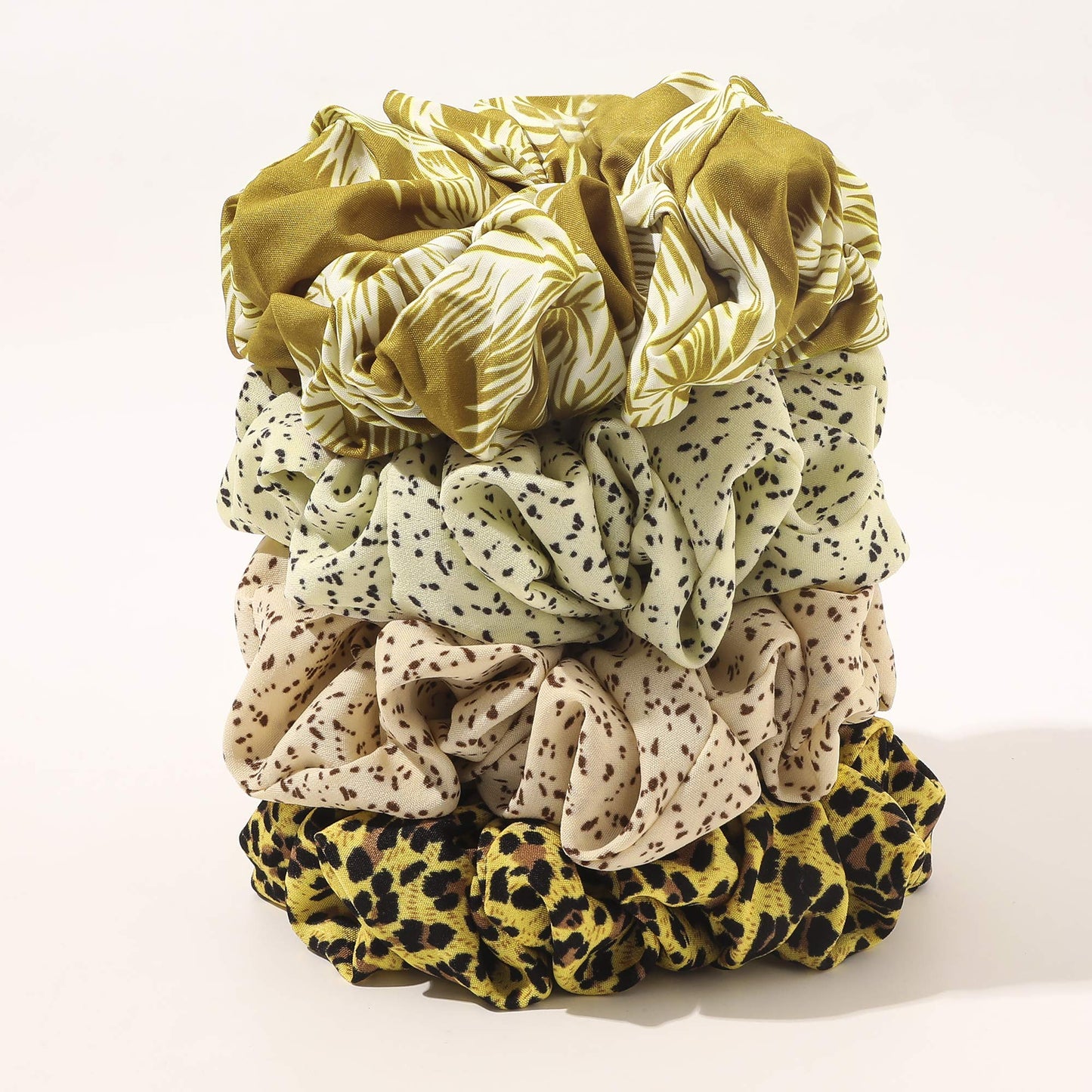 Scrunchies Hair Ties for Women - Big Silk Satin Scrunchie Exra Large Jumbo Gaint Oversized Cute Scrunchy for Curl Thick Hair Yellow Ligas Para el Cabello De Mujer Decorations Gift for Girls