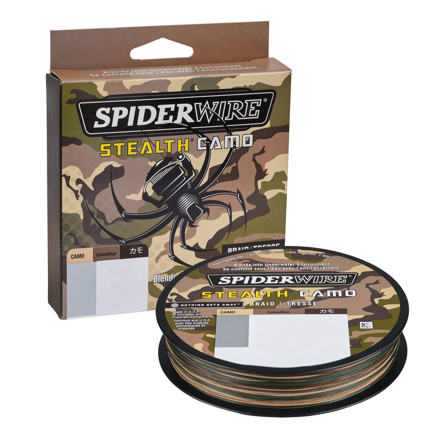 Spiderwire Berkley ProSpec® Chrome 100% Fluoro Leader, Camo, 30lb | 13.6kg, 125yd | 114m Fishing Line, Suitable for Saltwater Environments