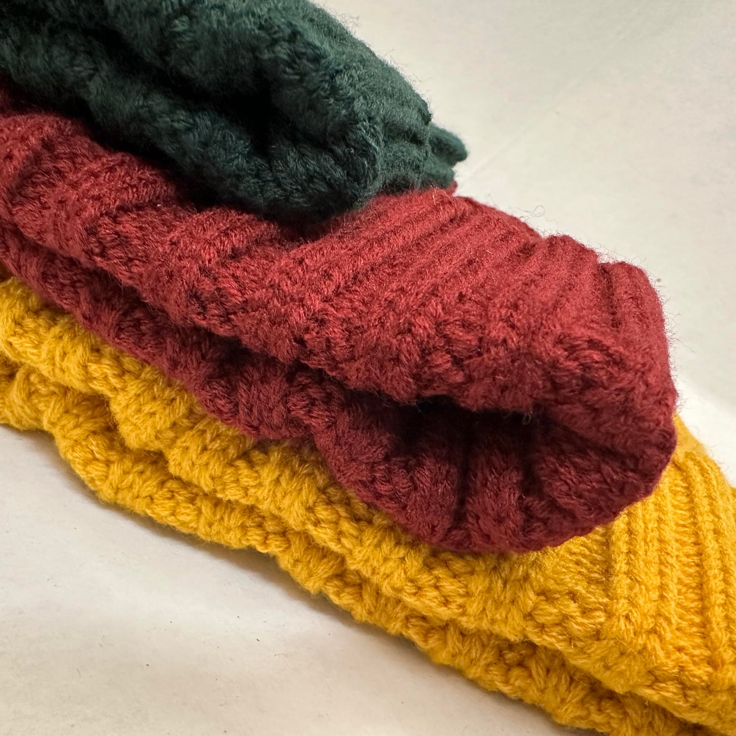 Sustainable Cable Knit, Winter Skull Beanies for Men & Women, Unisex Daily Cuffed Plain Knit Hat, Olive, 1 Count, 1 Pack