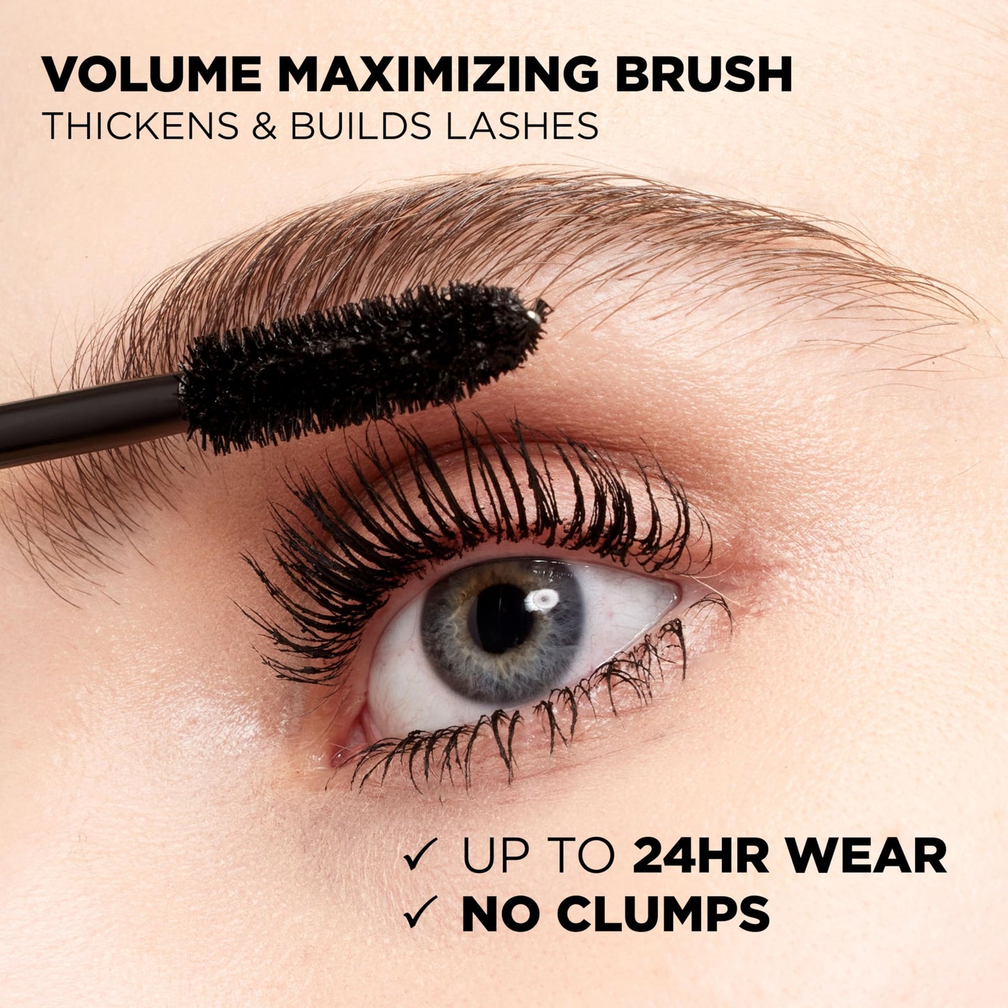 L’Oreal Paris Makeup Voluminous Original Volume Building Mascara, Black Brown, 2 Count