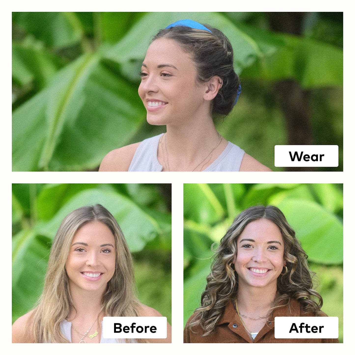 RobeCurls Heatless Hair Curler Set - Satin Curling Headband for No-Heat Curls - Sleep in Overnight Styling Tool with 2 Scrunchies - Easy & Gentle on Hair (Cobalt)