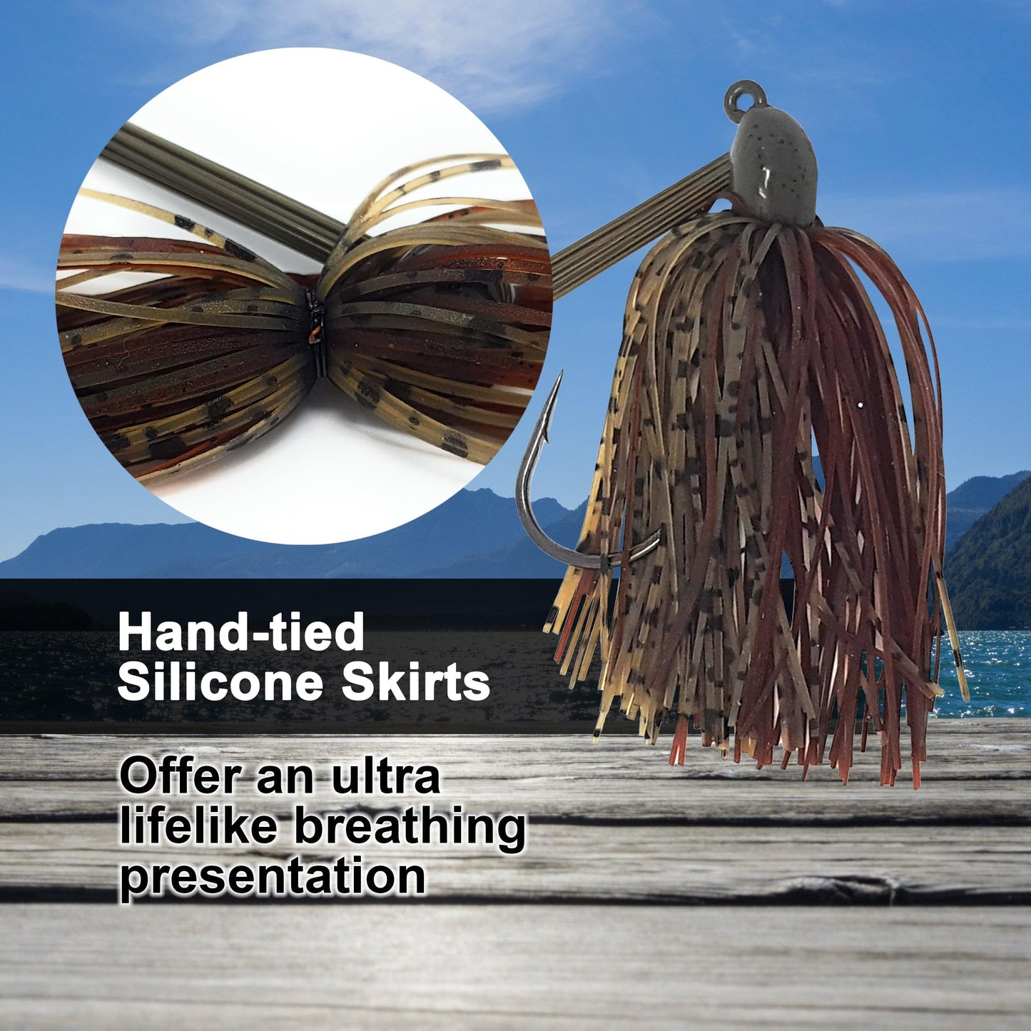Reaction Tackle Tungsten Swim Jig for Bass Fishing - 1/2 oz Tennessee Shad