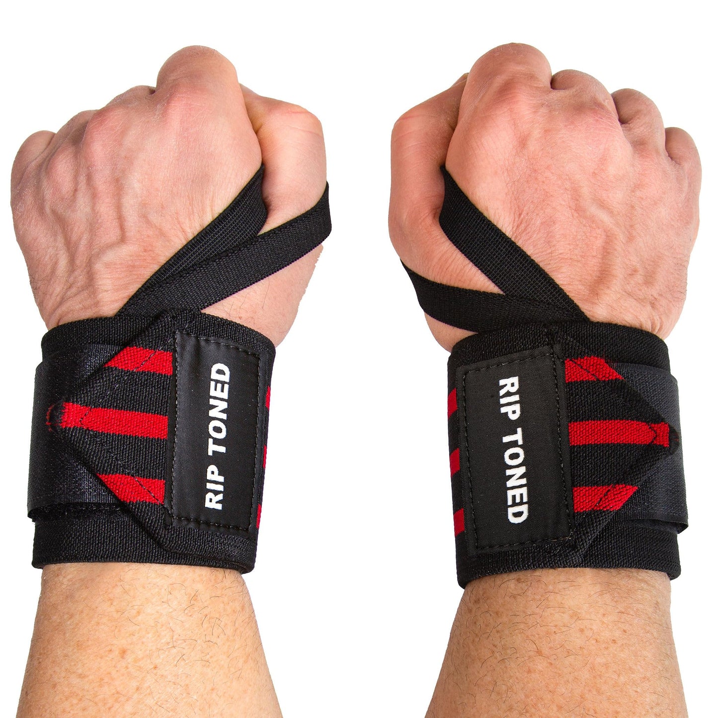 Rip Toned 18” Wrist Wraps - Wrist Straps for Weightlifting - Lift Better, Protect Wrist Pain - Adjustable, Durable, Machine Washable - Wrist Brace for Weightlifting - USPA Endorsed for Men & Women