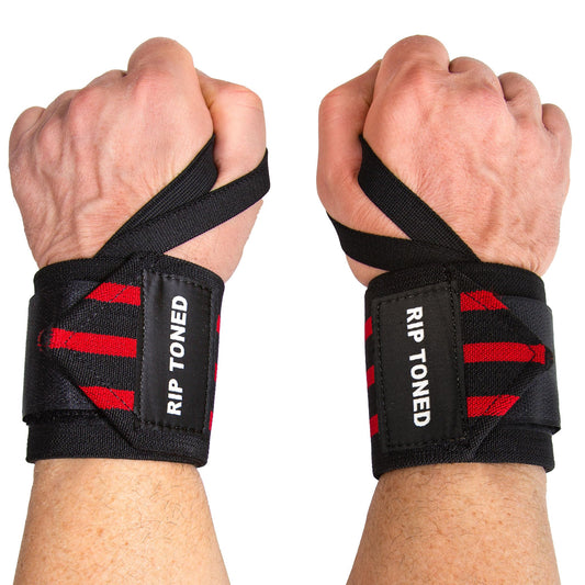 Rip Toned 18” Wrist Wraps - Wrist Straps for Weightlifting - Lift Better, Protect Wrist Pain - Adjustable, Durable, Machine Washable - Wrist Brace for Weightlifting - USPA Endorsed for Men & Women