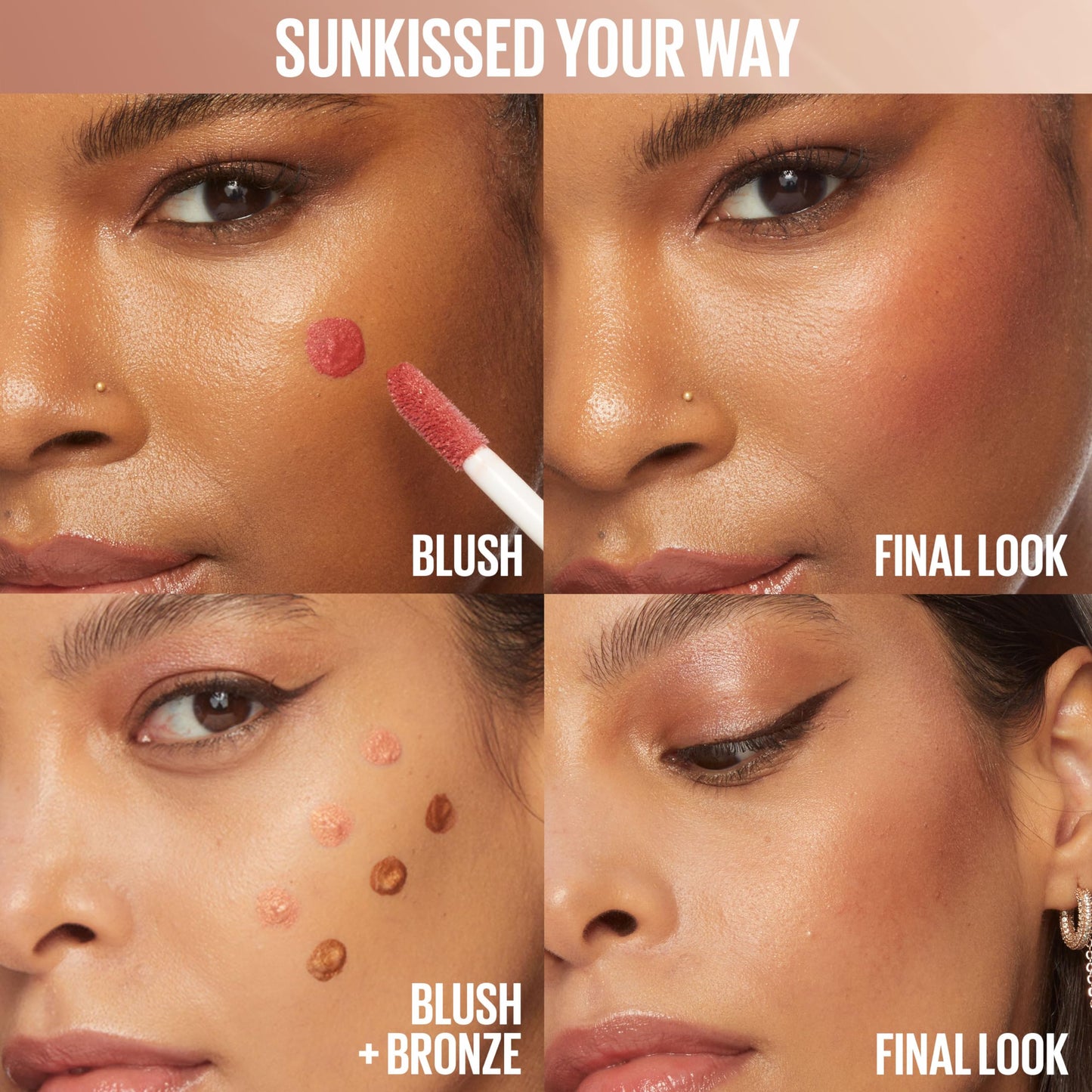 Maybelline Sunkisser Multi-Use Liquid Blush and Bronzer, Blendable, Longwear, Glowy Make Up, Sun Tempt, 1 Count