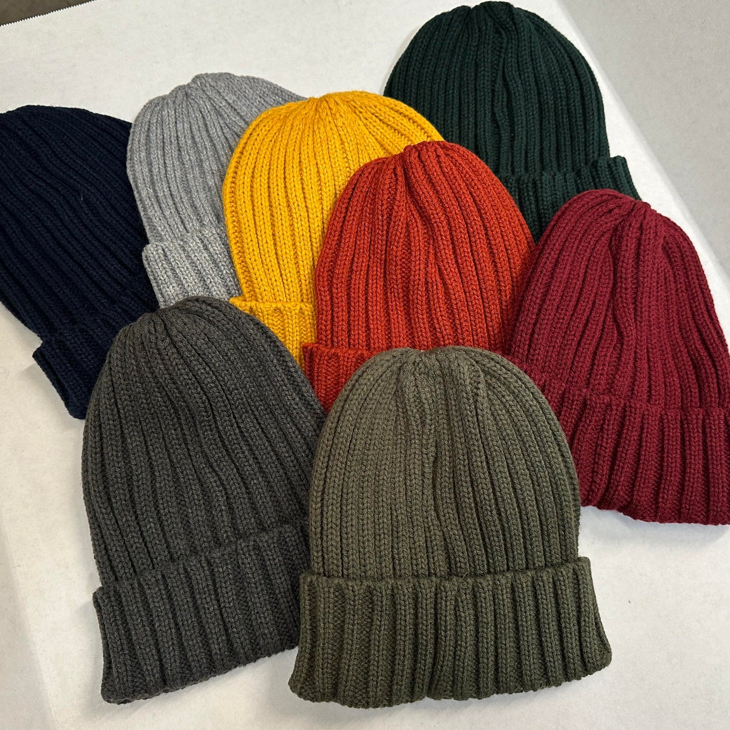 Sustainable Cable Knit, Winter Skull Beanies for Men & Women, Unisex Daily Cuffed Plain Knit Hat, Olive, 1 Count, 1 Pack