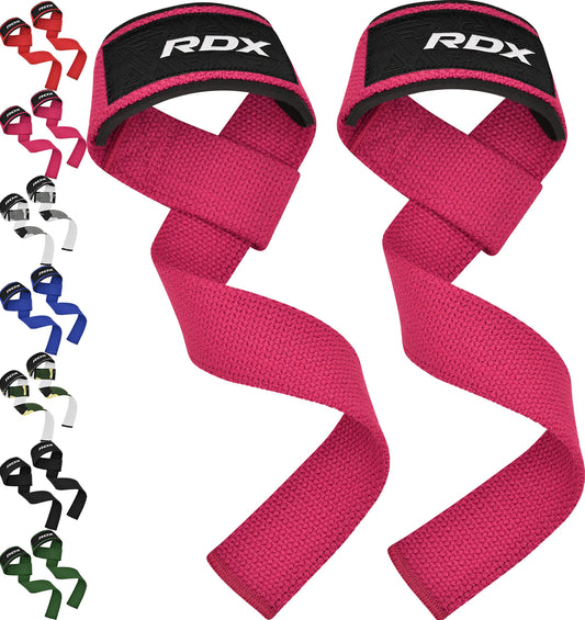 RDX Lifting Wrist Straps for Weightlifting, 5MM Neoprene Padded Anti Slip 60CM Hand Bar Support Grips, Strength Training Equipment Heavy Duty Workout Bodybuilding Powerlifting Gym Fitness, Men Women