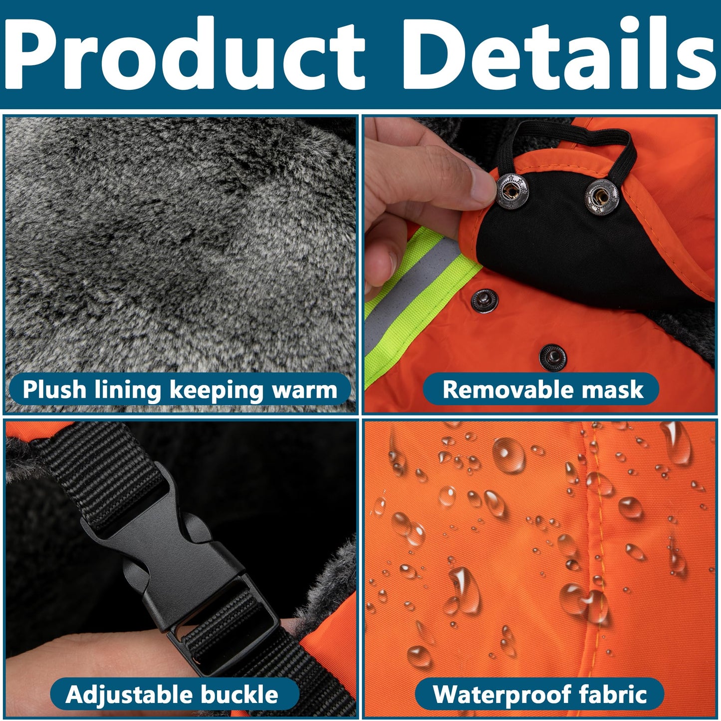 Watayo Winter Ice Fishing Trapper Hat- Warm Ice Fishing Trapper Cap Headwear- Waterproof Cold Weather Warm Ski Hunting Hat with Earflap Face Mask for Men Women