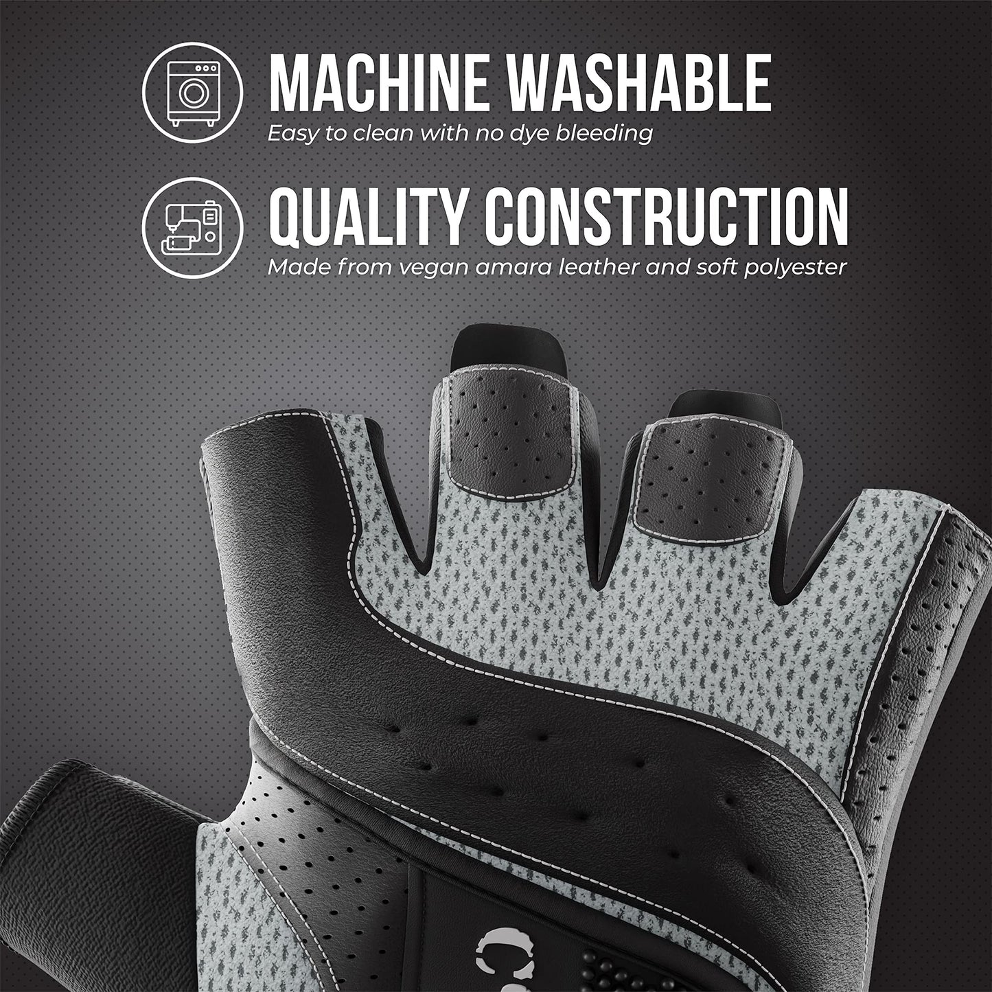 Contraband Pink Label 5137 Women's Padded Weight Lifting and Rowing Gloves w/Grip-Lock Padding (Pair) - Machine Washable Fingerless Workout Gloves Designed Specifically for Women (Gray, X-Small)