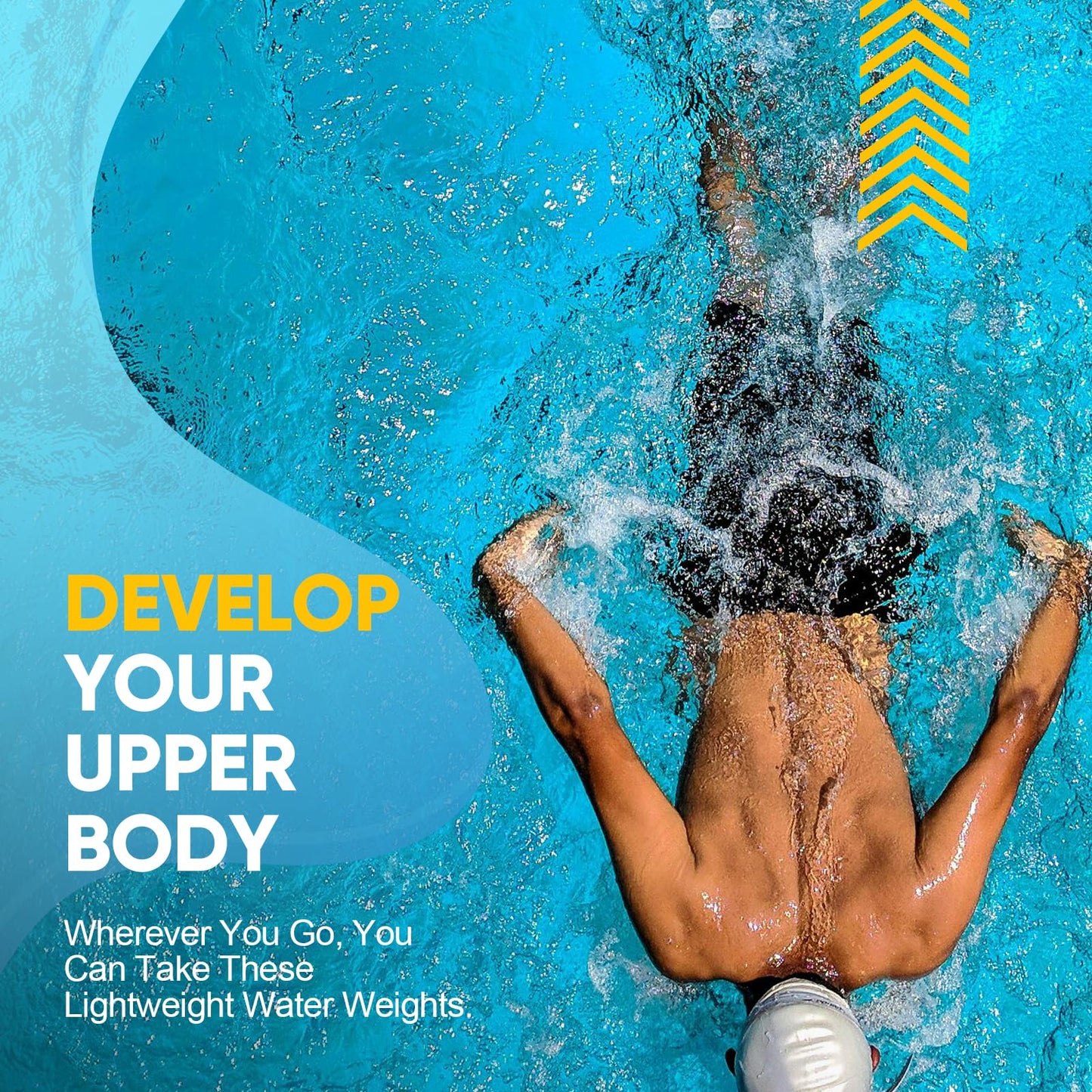 Fitply Water Weights Aquatic Pool Dumbbells for Pool & Water Exercise - EVA Foam Pool Weights, 2PCS Lightweight Water Dumbbells, Swim Weights and Water Aerobics Weight Loss Pool Exercise Equipment